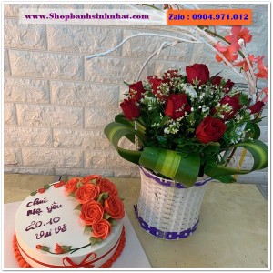 Combo Bánh Kem & Hoa Tươi - MM92